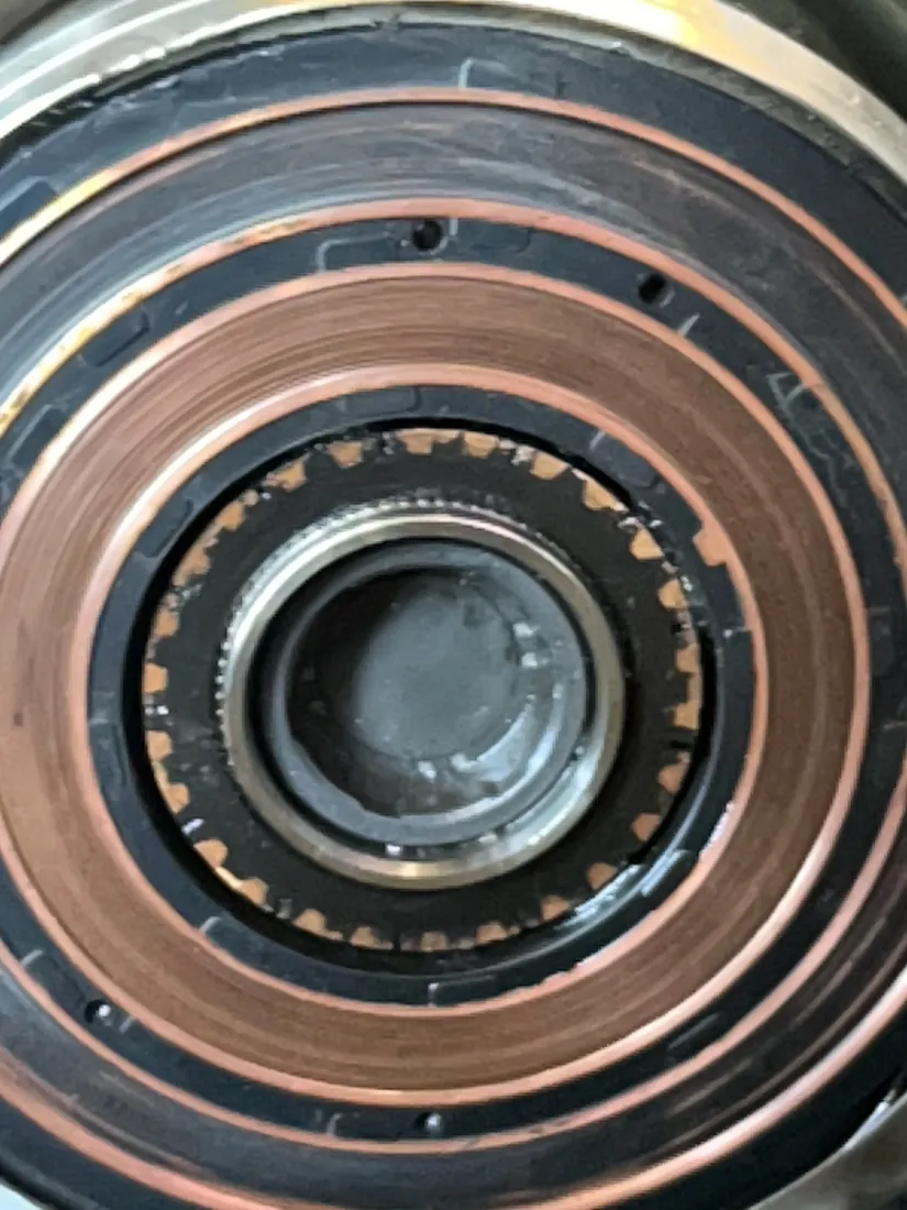 Automatic transmission clutch drum and steels removed from the case during a rebuild - Murrieta, CA